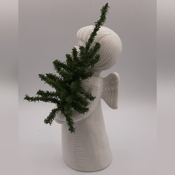 Christmas Department 56 Porcelain Cherub Music Box With Littlest Tree Works - Picture 3 of 7